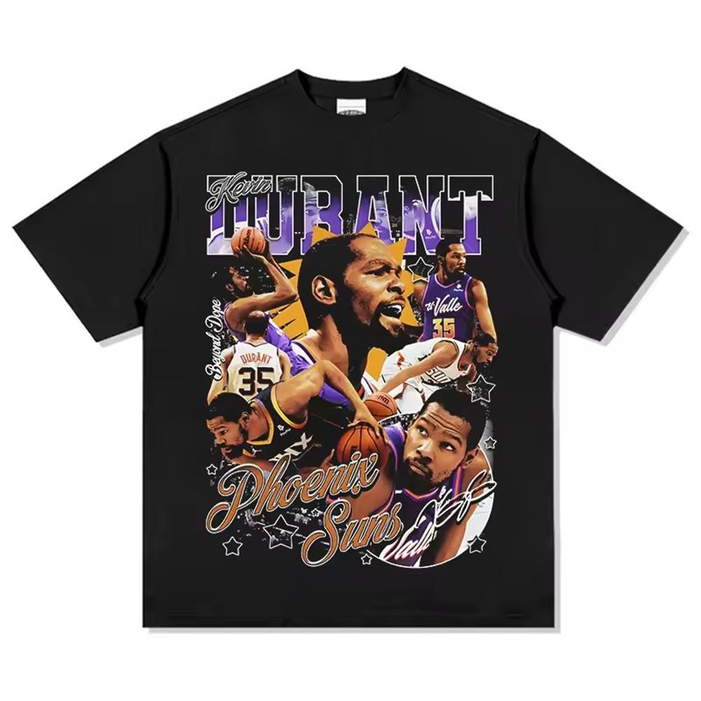 Kevin Durant Men Clothing Tee Shirt Homme New in Top Short Sleeve Round Neck Printing Pullover Retro Vintage T-shirt