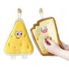 Cheese Coral Velvet Hand Wipes Cute Soft Absorbent Towel Kitchen Bathroom Bread Toast Slices Cookie Doughnut Hand Wipes