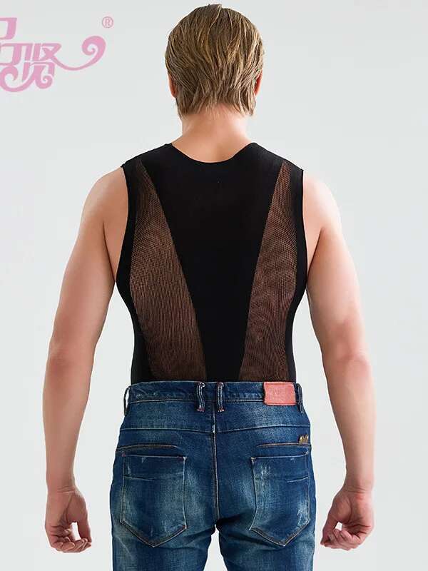 Exotic Sm Women Men'S New Sexy Sleepwear Plus Size Tight Outfit Fishnet Tank Tops Fashion Sweet Sheer Transparent Vest 536H