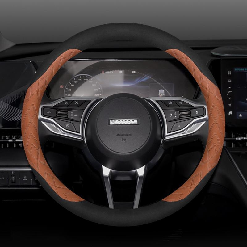 Suede Car Steering Wheel Cover For Haval Dargo H2 H4 H6 H9 F7 M6 Ultrathin Anti-slip Sweatproof Auto Accessories