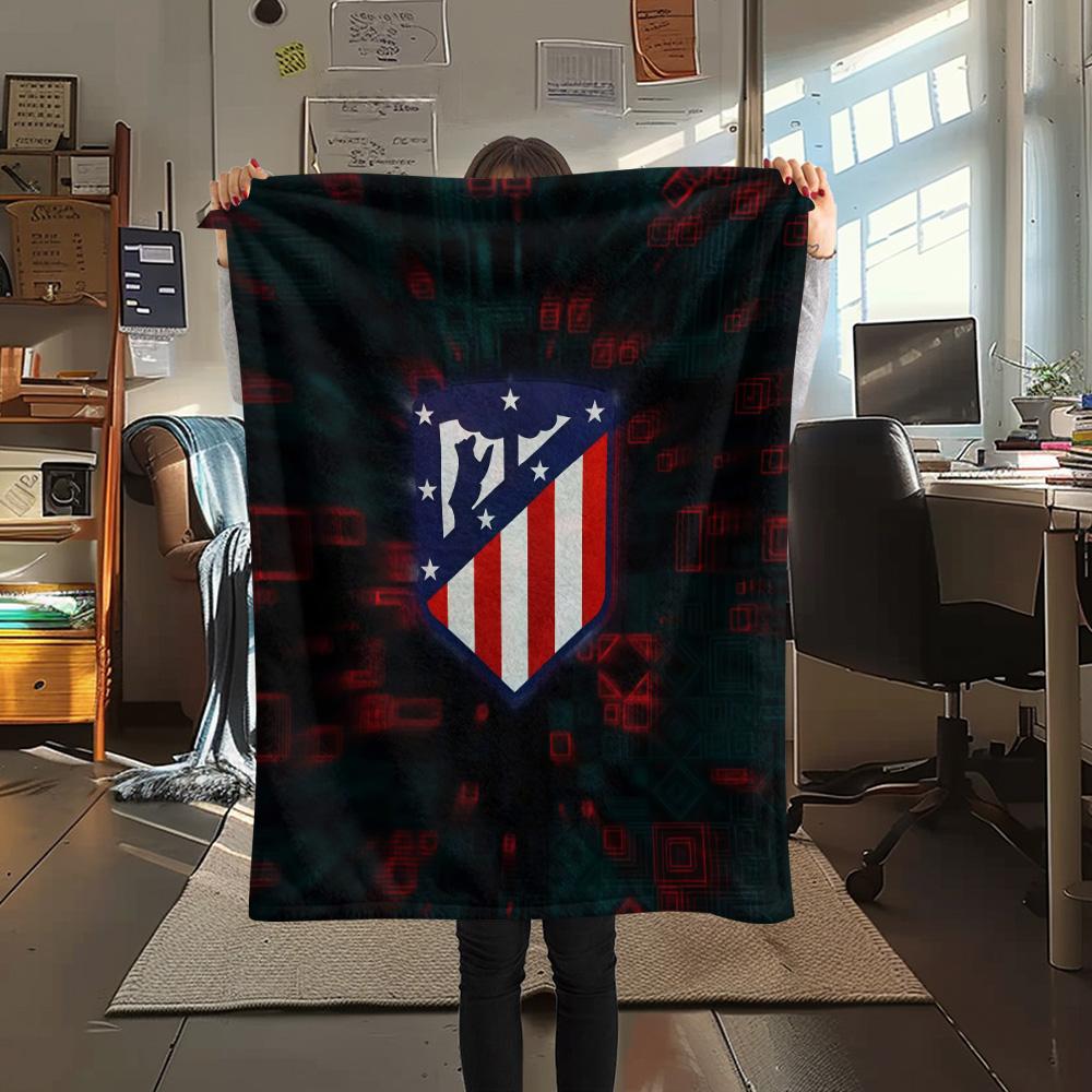 Club Atletico de Madrid Flannel Blanket, High quality Comfortable for All Seasons, Home Decor, Warmth and Comfort