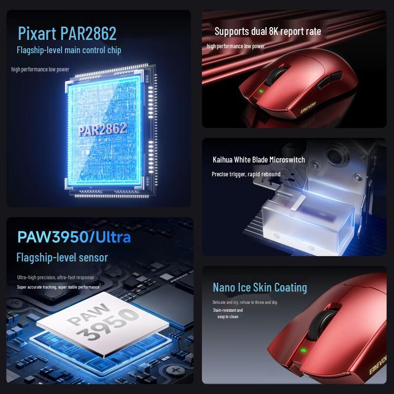 EWEADN S9 Ultra Tri-Mode Gaming Mouse