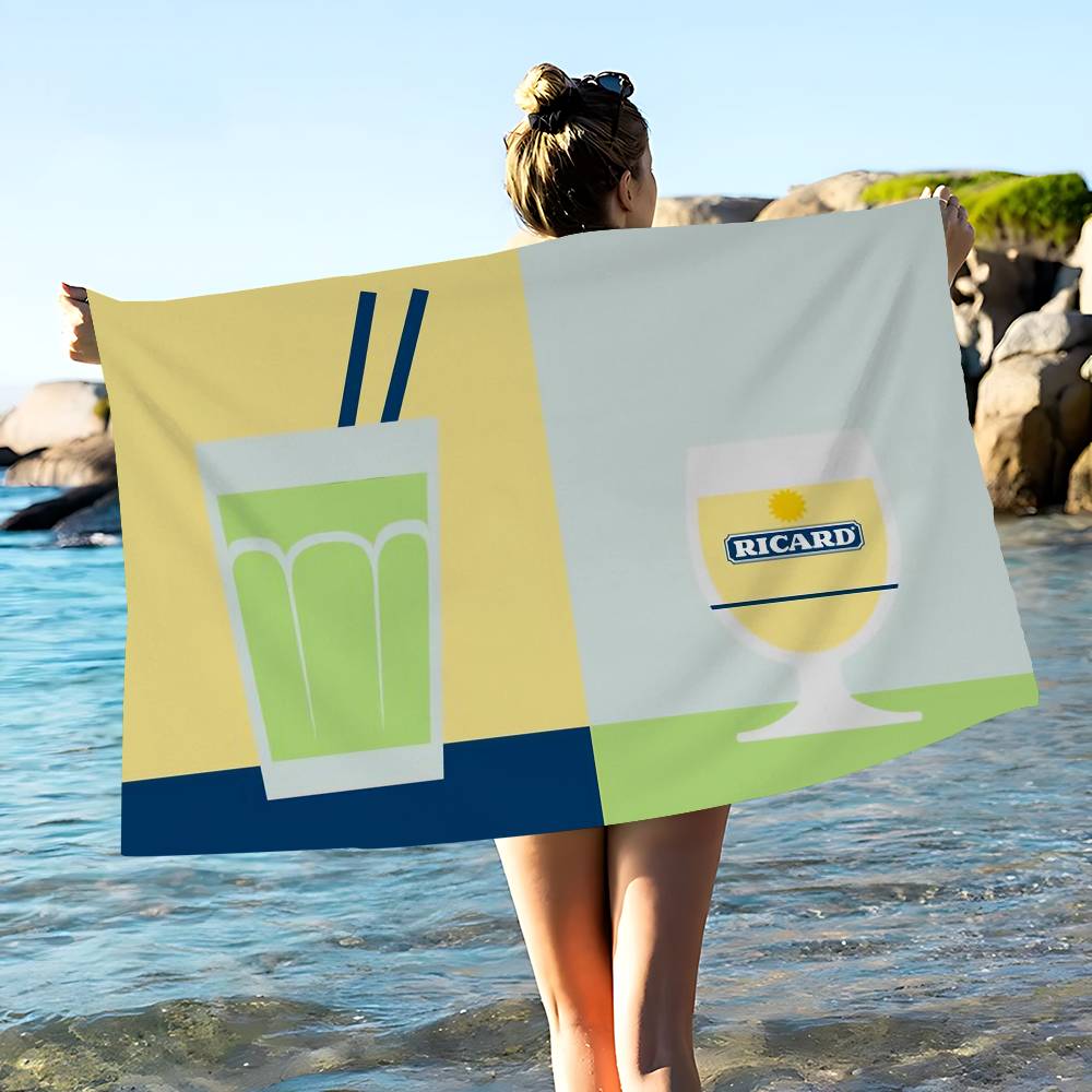 R-RicardS LOGO Anime Beach Swimming Towel Soft Absorbent Washcloth Children's Gifts for Kids Travel Camping Gym