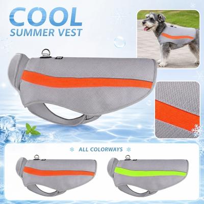Lightweight Breathable Dog Cooling Vest Summer Pet Cooling Jacket Mesh Fabric Soft Dog Clothes for Hot Weather Outdoor Activities