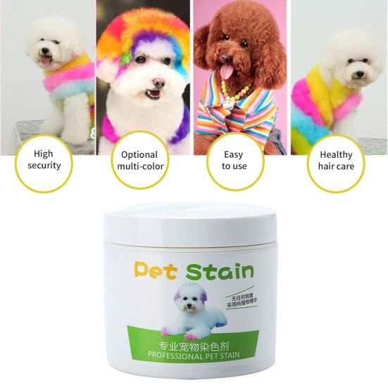 Haustierfarbe ohne Erhitzen Ungiftige Temporäre Haarfarbe Creme für Hunde Katzen Sichere Haut Seidige Lebendige Farben für Partys Fotos und Feiertage