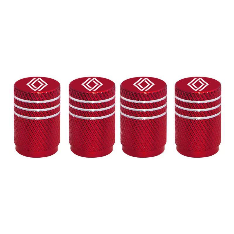 

2026 Hot For Renault Interior Stickers 4PCS Car Tire Valve Stems Cap Aluminum Wheel Air Valve Cap For Renault Megane 2 3 Duster коричневый