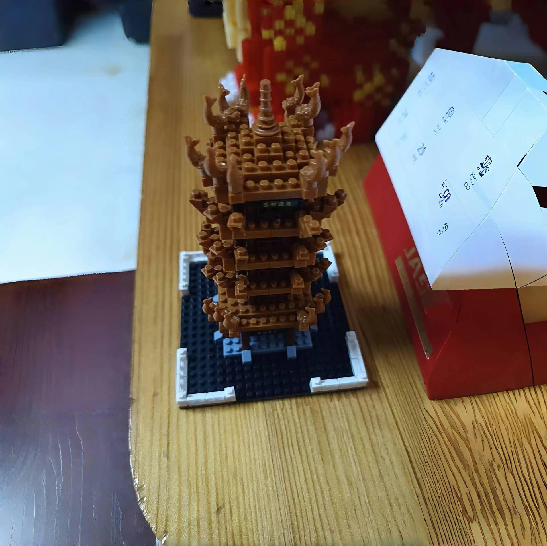 Yellow Crane Tower High-Difficulty Guochao Building Blocks - 50,000 Pieces Educational Model Toy for Boys and Girls