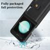 For Samsung Galaxy Z Flip6 5G Kickstand Case Detachable Card Bag Magnetic Case PU Leather Coated TPU Phone Cover