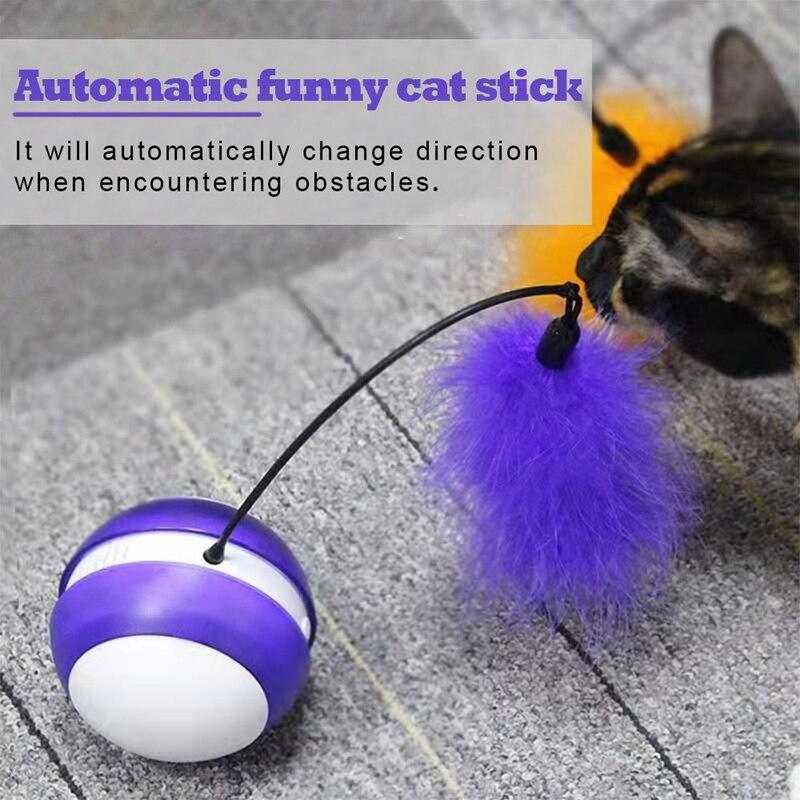 Interactive Play Ball for Cat Plus Pen Irregular Walking Mode Flashing LED Flashes Funny Sounds Multi Styles Color Safety Material | Cat Toys (Orange)