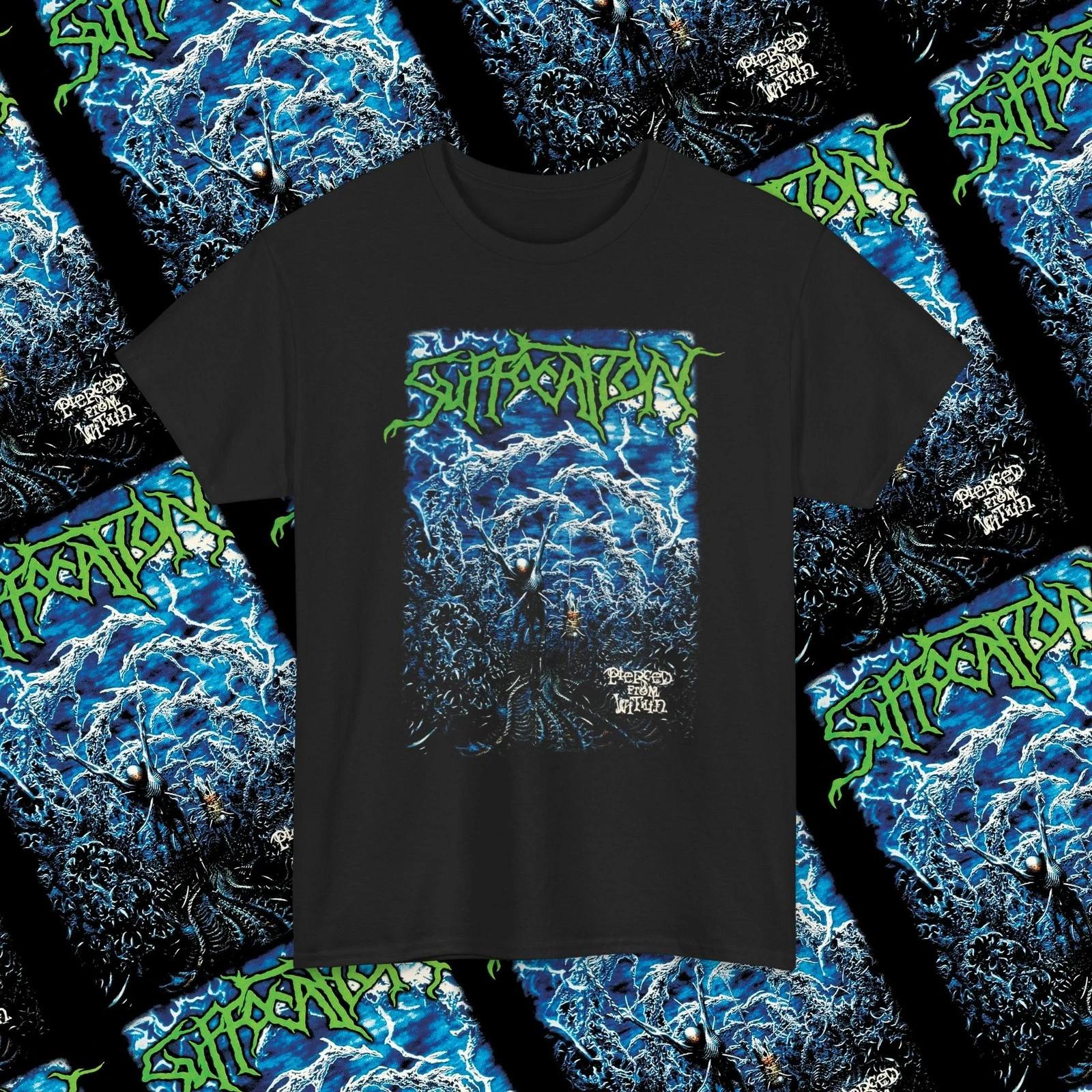 Suffocation Pierced from Within Double-sided T-Shirt, Death Metal Band Shirt XL
