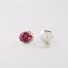Pink Tourmaline Gemstone 925 Sterling Silver Jewelry Handmade Stud Earrings 0.5" EE-178-14