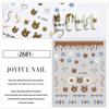 Cute Bowknot & Bear Hand-Painted Nail Stickers