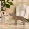 Dog And Human Ornament Rustic Wooden Boy And Dog Decoration Minimalist Puppy