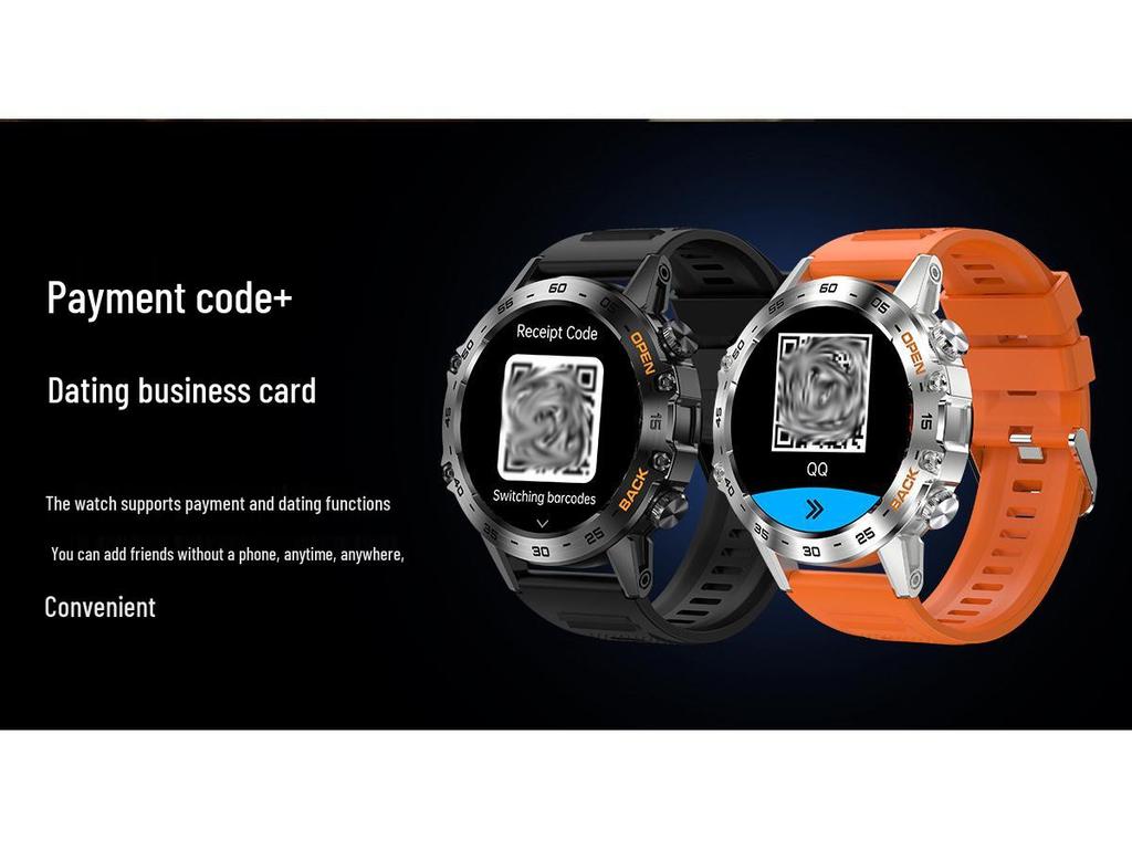 K52 Waterproof Smartwatch for Men - Multifunctional with Blood Pressure, Blood Oxygen Monitoring, and Large Screen
