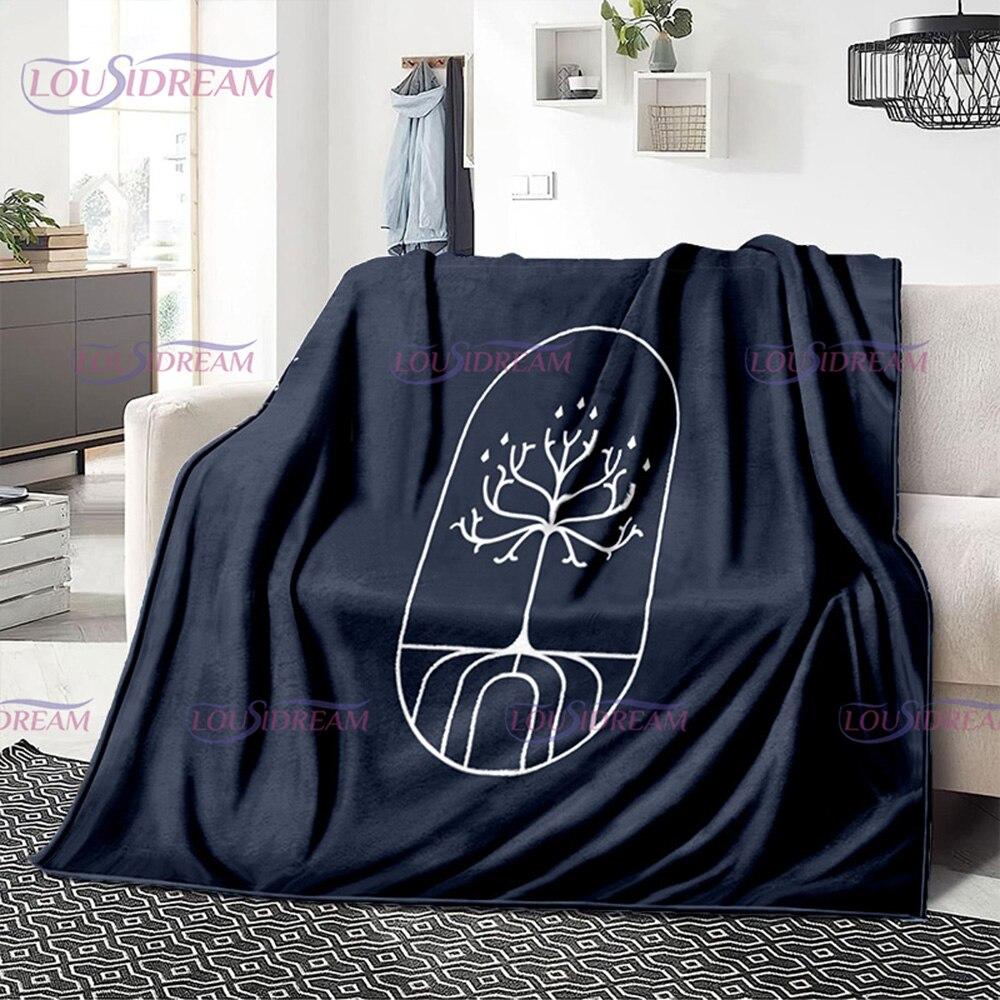 

Класичний фільм L-Lord of the R-Rings Pattern Фланелева ковдра для офісу Теплий і зручний диван Дорожня ковдра 150cm x 200cm