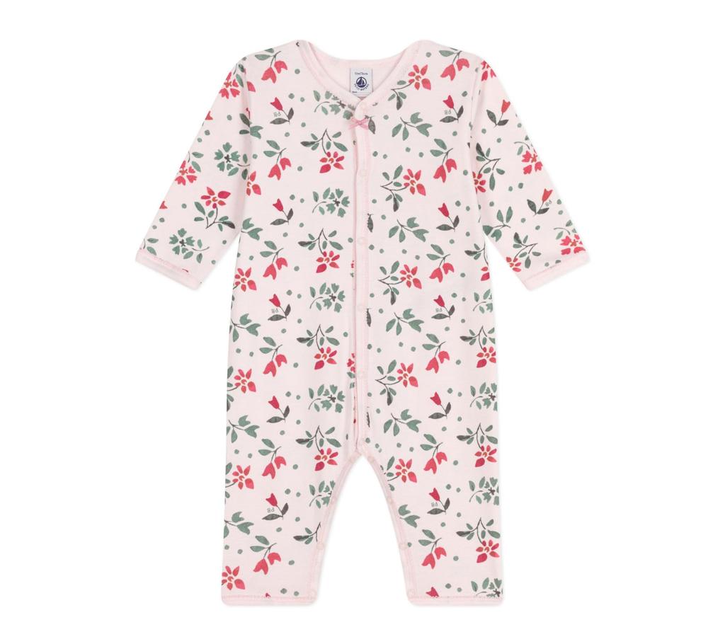 Footless Romper A0CSR Light 6 Months 67cm [Petit Bateau] Pink/Multicolor