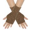 Autumn/Winter Jacquard Wool Wrist Guards Half-Finger Gloves for Men & Women