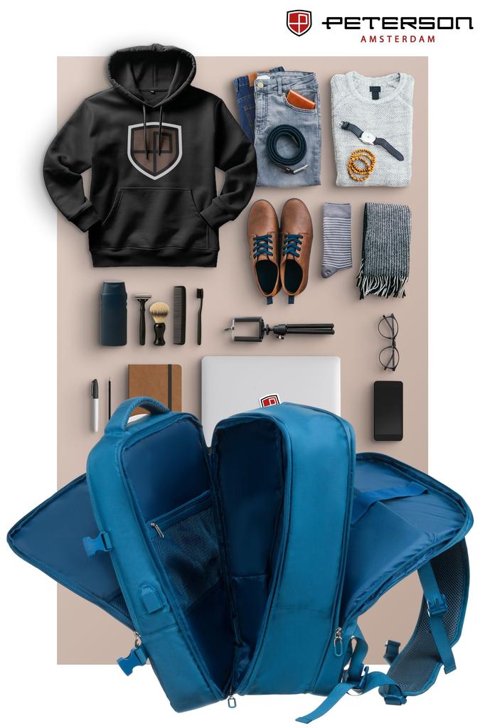 PTN 24421-5104 Blue Travel Backpack