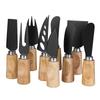 Stainless Steel Cheese & Pizza Knife with Rubber Wood Handle