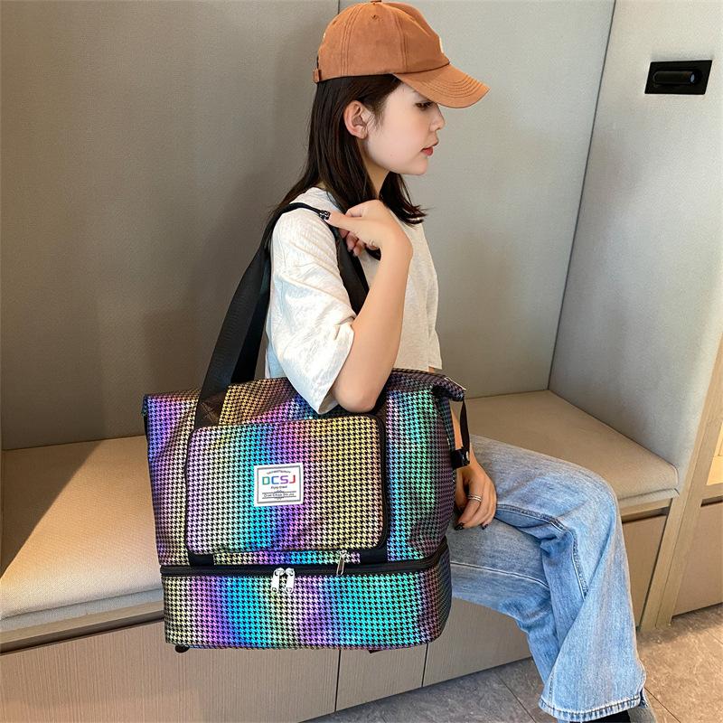 New Travel Bag Foldable Storage Bag Large-capacity Sports Yoga Fitness Bag Short-distance Business Trip Labor Bag