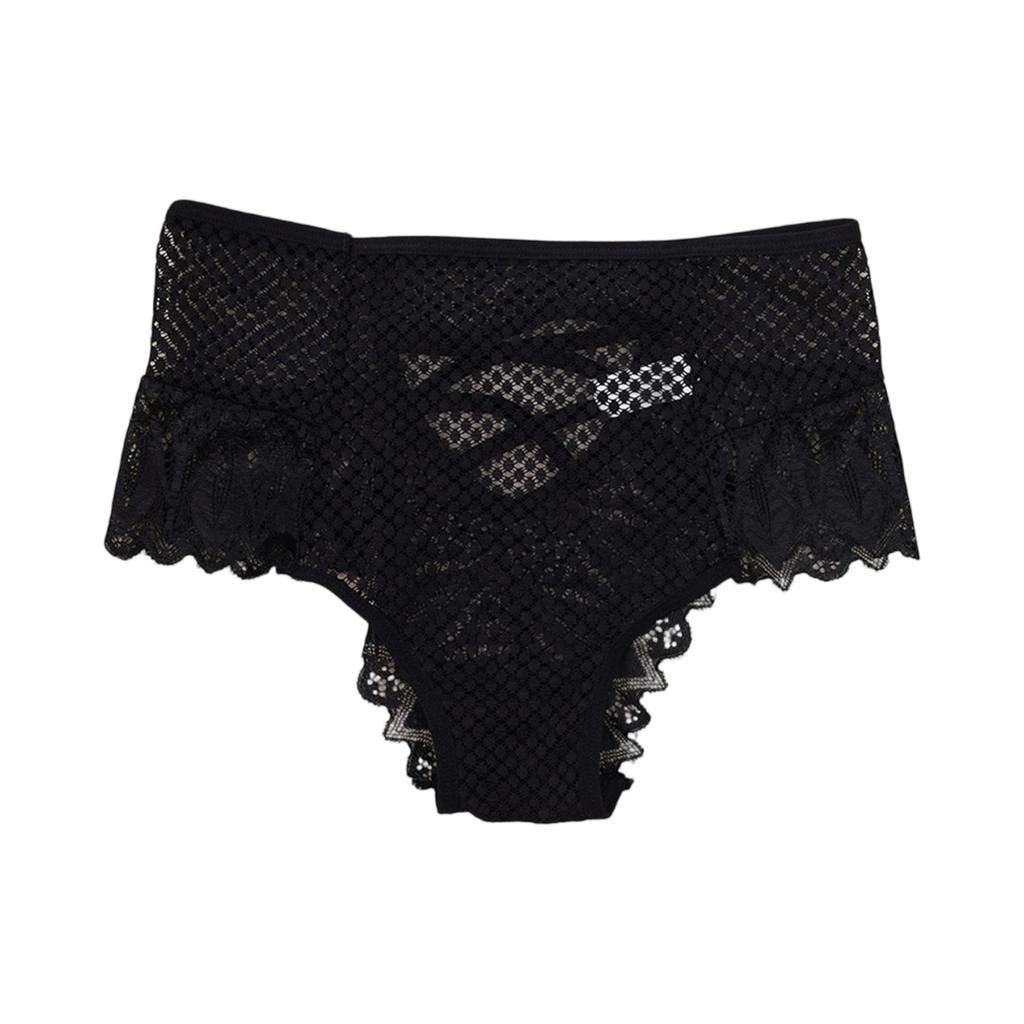 Ladies' Sexy Lace Cross Hollow Waist Underwear In Plus Size