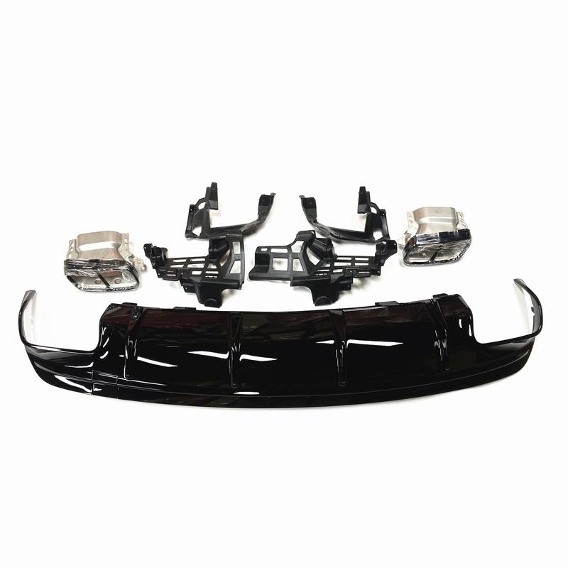For Mercedes Benz W117 C117 CLA Class CLA45 AMG CLA200 2013-2019 Sport Rear Bumper Diffuser Lip Exhaust Muffler Pipe Bracket Kit