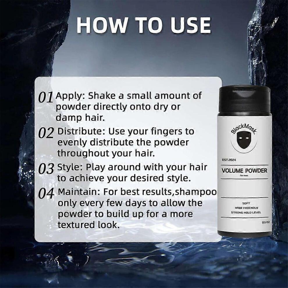 Poudre coiffante BlackMask, poudre volumisante qui apporte instantanément texture et volume 40 g