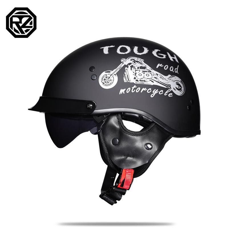 ORZ Motorcycle Helmet Retro German Classic Moto Helmet DOT Certification Capacete De Moto With HD Visors