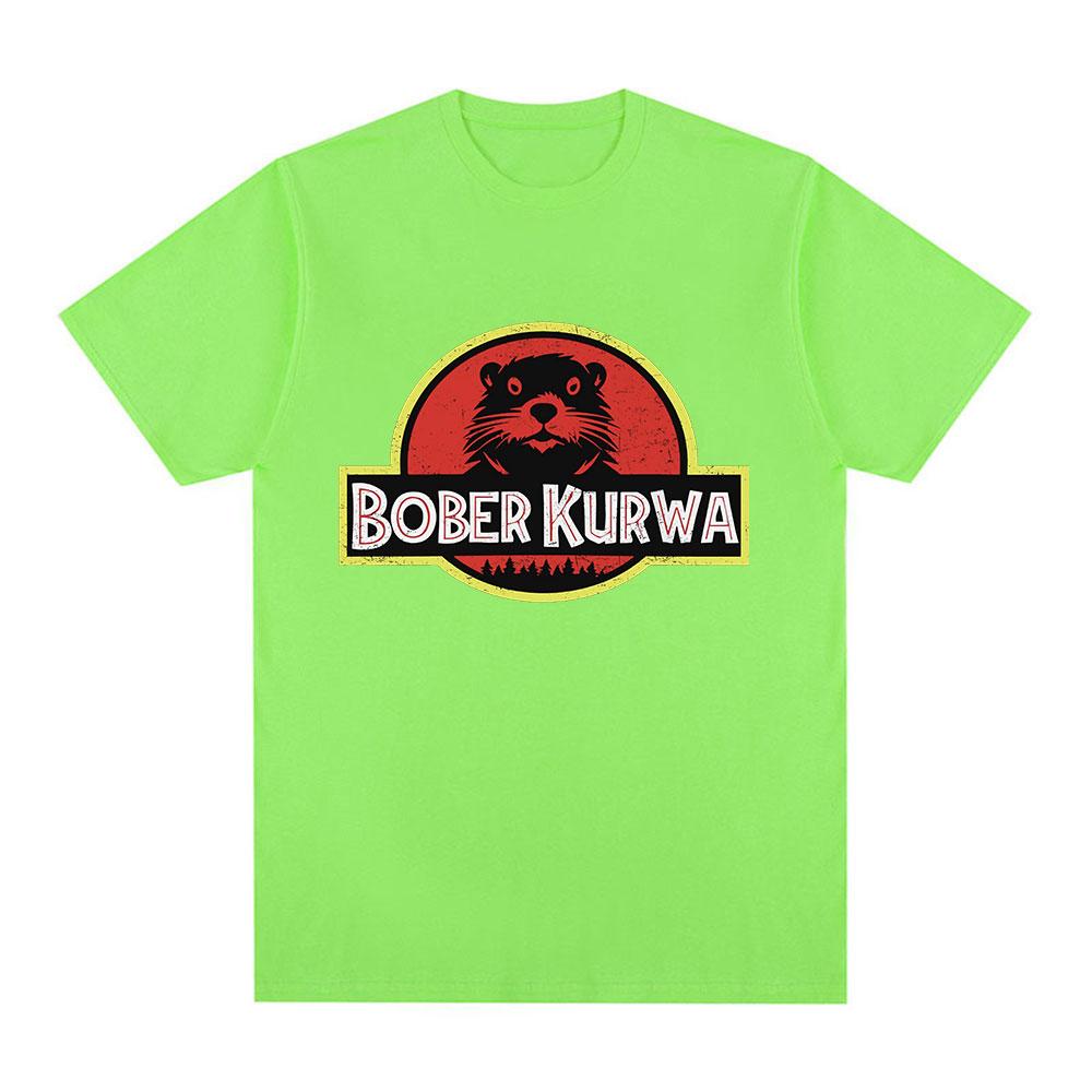 Bober Kurwa Bobr Funny Meme Graphic T-shirt Men's Women Fashion Hip Hop Short Sleeve Loose T-shirts 100% Cotton Cozy T Shirts