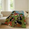 Cartoon Cute The Little Mole Blanket For Sofa Office Bed Plane Travel Sleep Read Relax Camping Soft And Warm