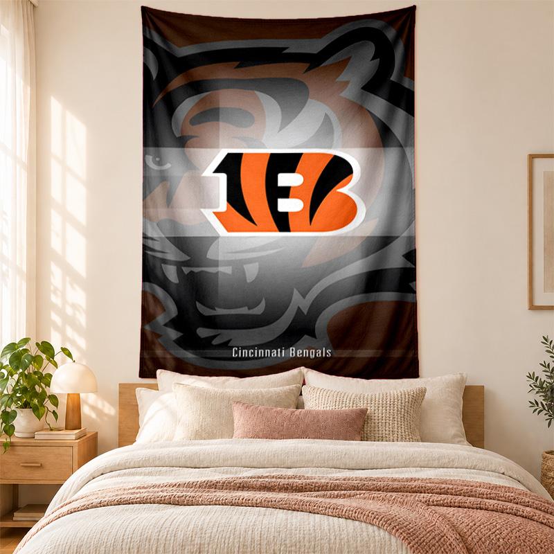 Cincinnati Bengals Tapestry Highquality for Decorating Living Room Bedroom Dorm Walls Ideal As Bedroom Wallart Orholiday Gift