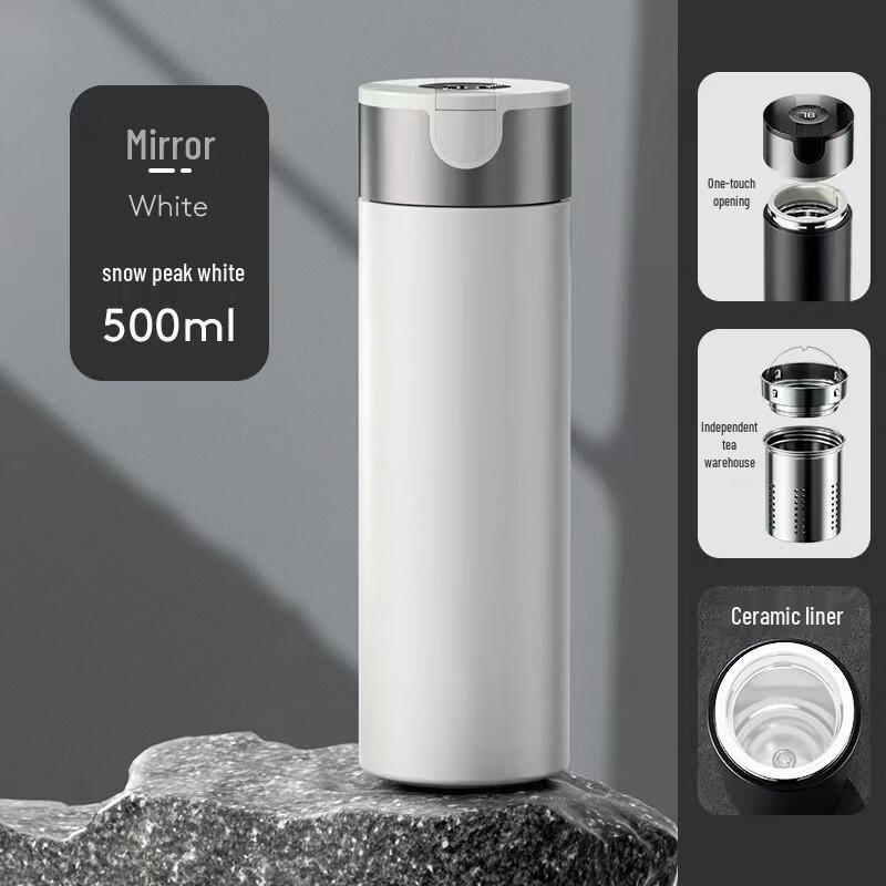 Ceramic Lined Insulated Thermos Mug