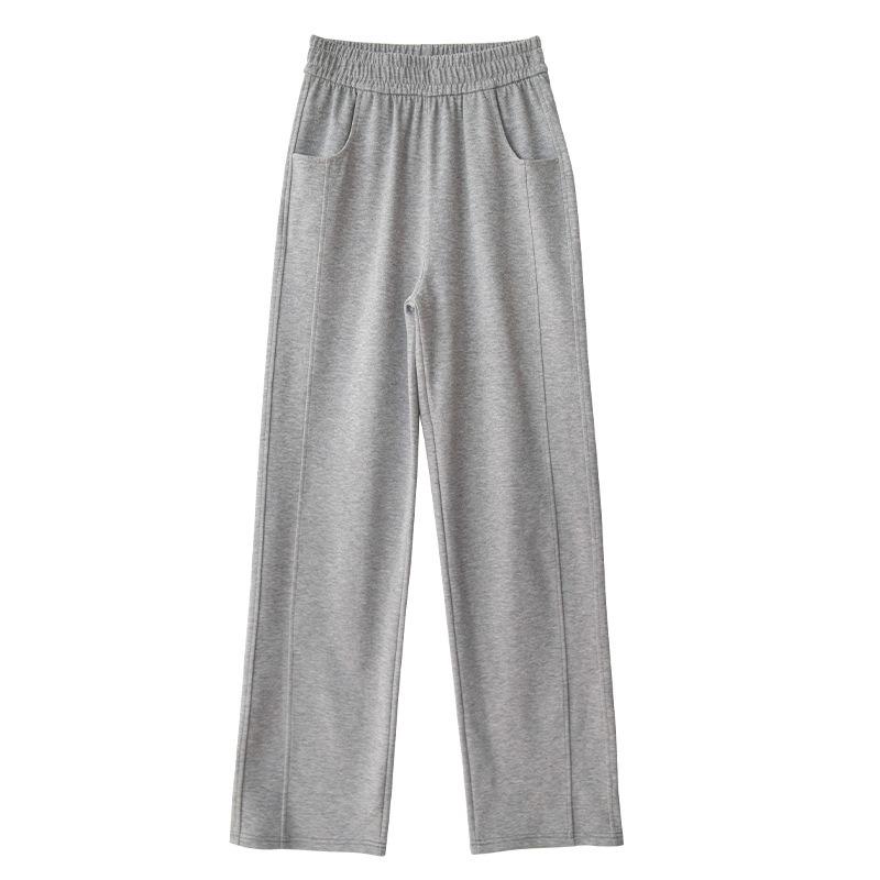 ! Autumn sweatpants women's high waist loose small casual sweatpants narrow wide leg straight pants