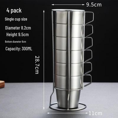 Utuo doppelwandiges isoliertes Glasbecher-Set mit Aufbewahrungsständer