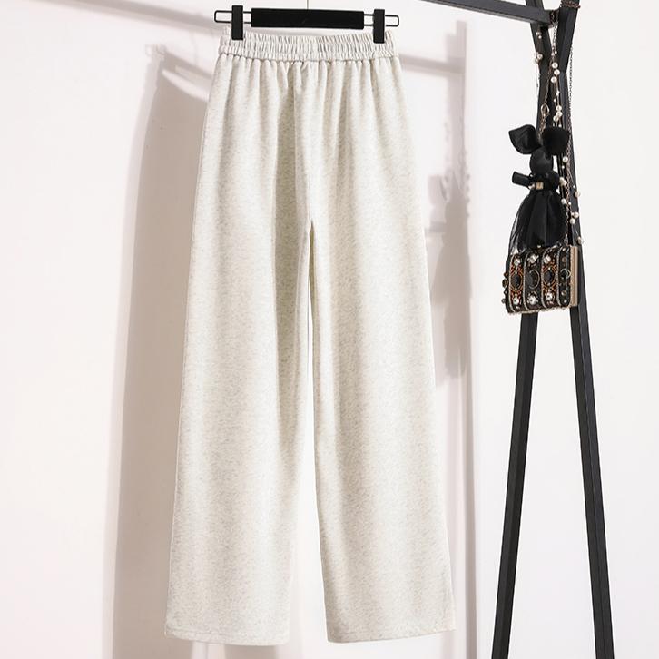 DIMANAF 2025 Plus Size Long Pants Spring Belt Women Solid Harem Elastic Waist Casual Loose Yellow Pink Loose Pants New