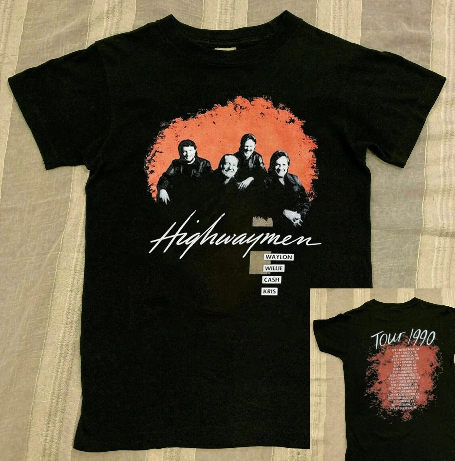 The Highwaymen T-Shirt, Vintage 90s Highwaymen 1990 Tour Concert T-Shirt L