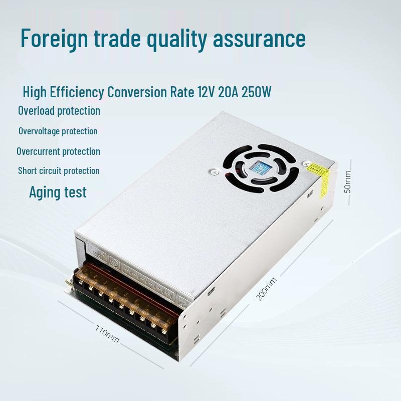 12V 250W Power Supply Transformer for LED and Security Systems