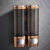 Hotel Shampoo Dispenser Modern Style Double Easy Squeeze Manual Liquid Shower Soap Dispenser Wall Mount