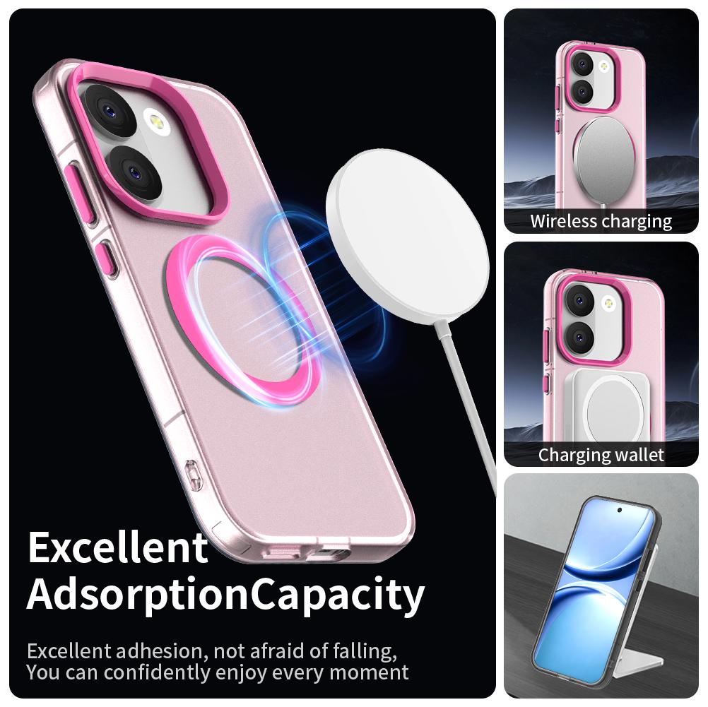 For Magsafe Frosted Clear Phone Case for POCO X8 X7 X6 Pro Max Note 15 14 13 Pro Plus 4G 5G Slim Protective Candy Magnetic Cover