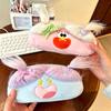 Cute Ugly Pencil Case with Ponytail Hair Pencil Pouch Cartoon Stationery Bag  Students
