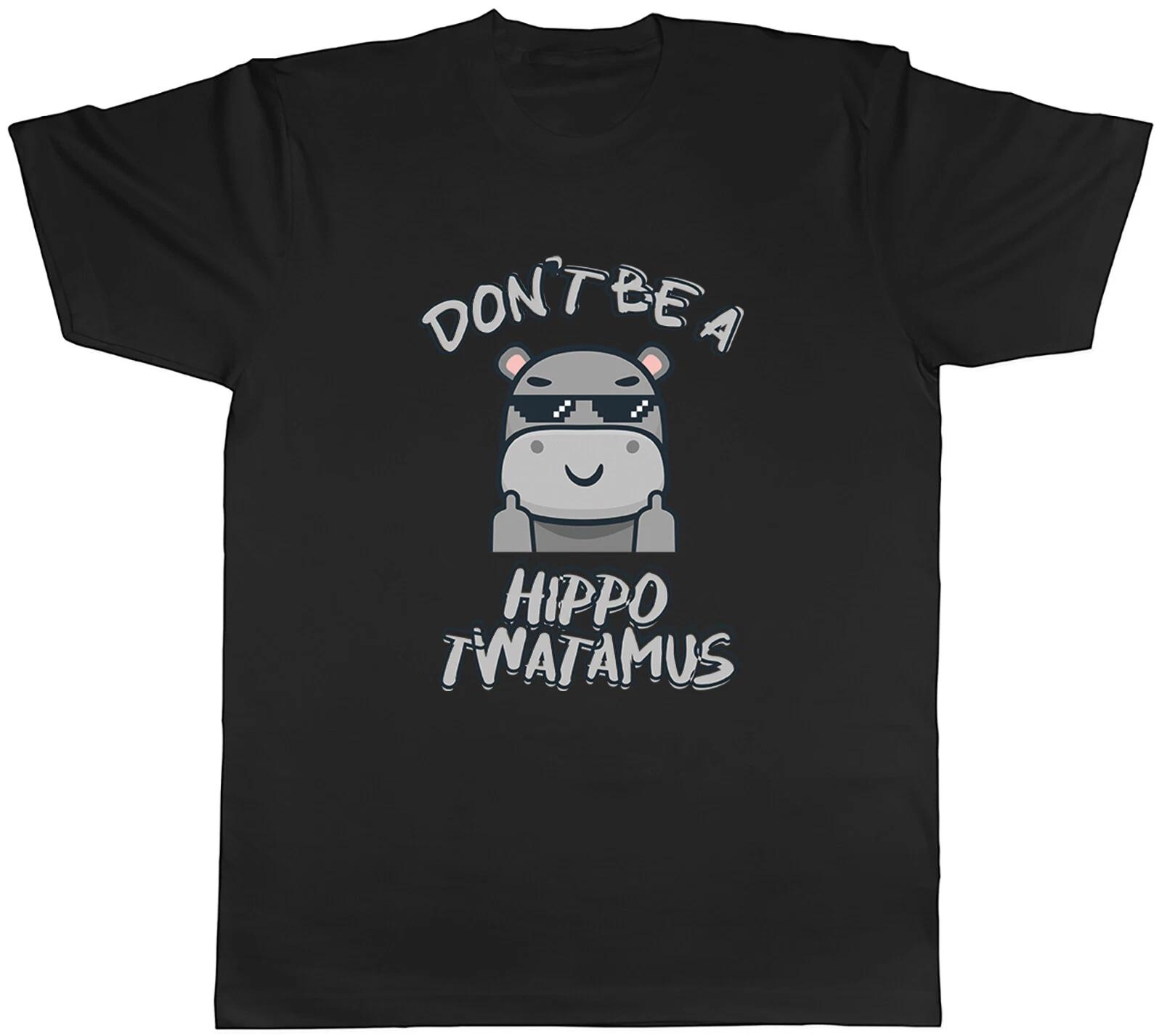 Funny Hippopotamus Mens T-Shirt Offensive Joke Hilarious Hippo Tee Gift XXXXL
