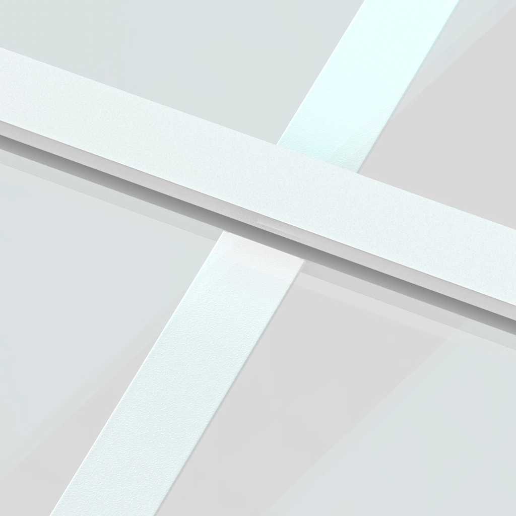 Sliding Door White 102.5 X 205 Cm Tempered Glass and Aluminum
