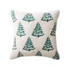 Festives Christmas Tree Embroidery Faux Furs Pillowcase Multipurpose Sofa Square Cushion Cover Bedroom Decoration