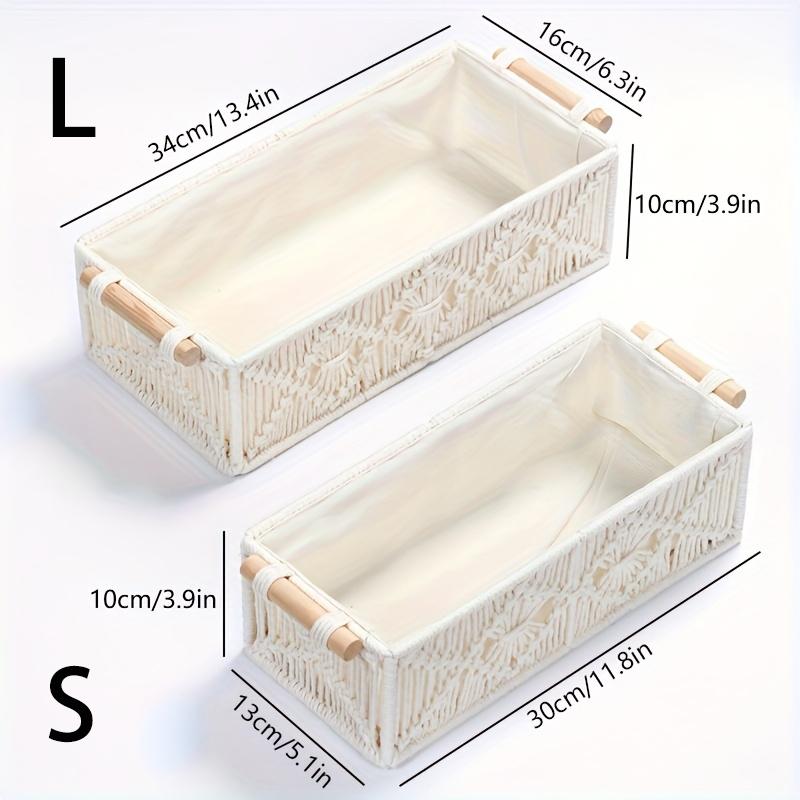 Storage Basket Grid Sorting Organizer for Home, Bathroom, Bedroom, Living Room - Boho Decor Storage Basket, Bathroom Organizers S