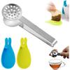1 Pcs Tea Bag Squeezer,With 2pcs Bunny Silicone Tea Bag Holders,Round Stainless Steel Tea Bag Tongs,For Kitchen Bar Tools