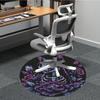 1pc Skull Roses Office Round Area Rug, Under Office Chairs Bedroom Living Room Home Decor, Room Deco, Available in Various Sizes