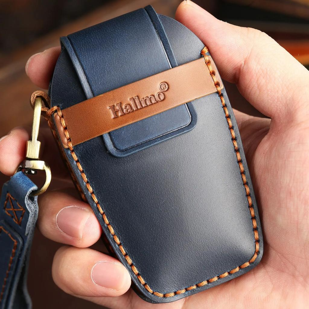 Leather Car Key Case LCD Smart Remote Cover LED Display Shell Bag for BMW G11 G12 G30 G31 G01 G02 5 7 Series X5 X7 M5 M8 M760Li