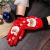 Men/Women Christmas Santa Gloves Thicken Touch Screen Winter Full Finger Mittens