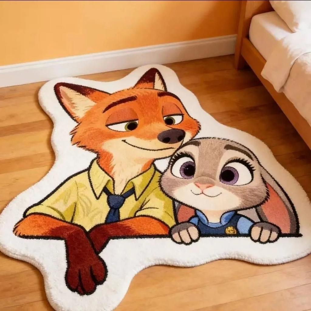 Cartoon Cute Carpet Imitation Cashmere Bedroom Bedside Stain-resistant And Easy To Care For Living Room Decoration Judith Nick Non-slip Floor Mat