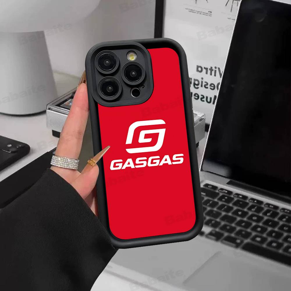 G-GasGas Rotes Motorrad Silikon Weiche Handyhülle Für IPhone 17 16 15 14 Plus 13 12 Mini 11 Schwarze Abdeckung